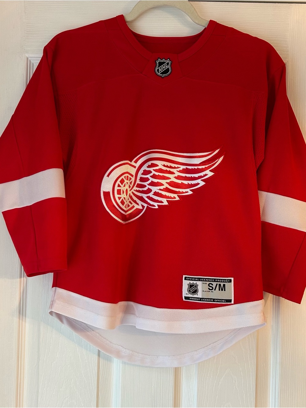NHL Detroit Red Wings Youth Hockey Jersey. Size S/M.